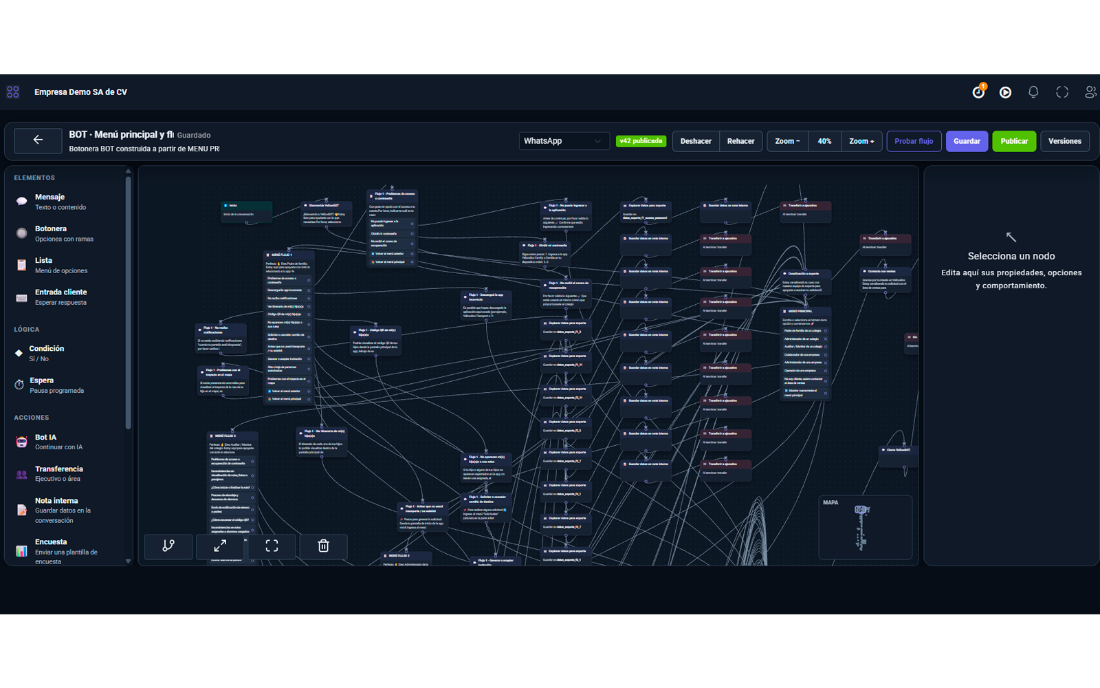 Configuración de bot y automatización en Cocochat
